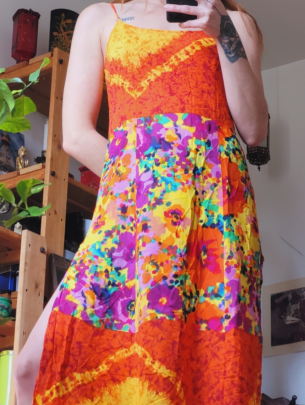 Aquasuit By La Perla Vintage Beach Coverup Floral Multicolor Midi Dress - Xs-s - Picture 4 of 11